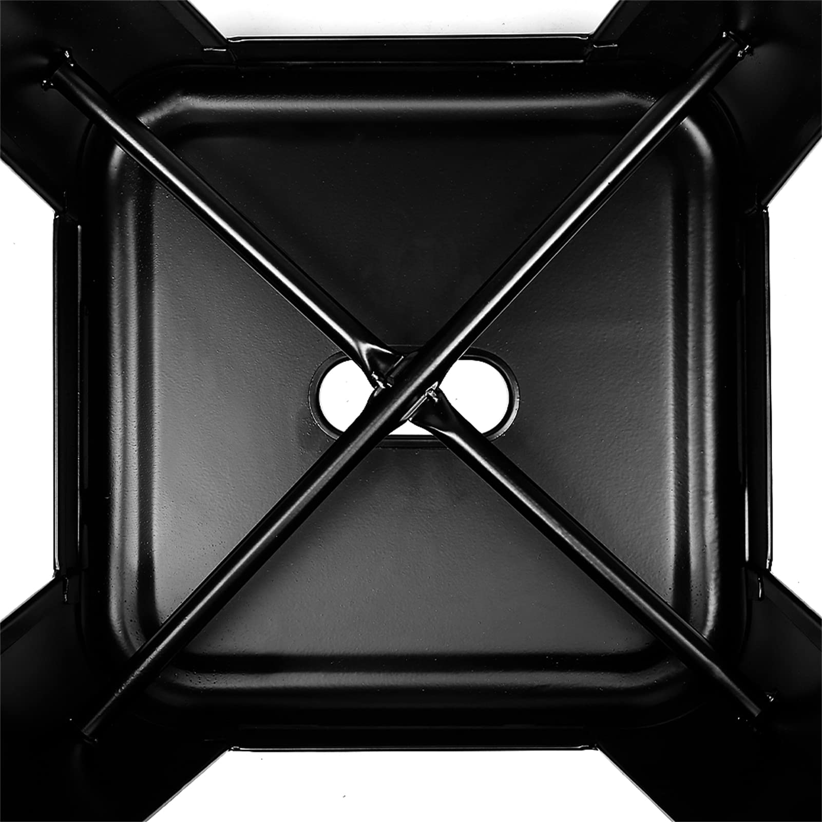 Baiyun Lot de 8 tabourets de bar en métal - En fer industriel - Empilables - Avec repose-pieds - Style rétro - Pour salle à manger, balcon, bistrot - 76 cm - Noir