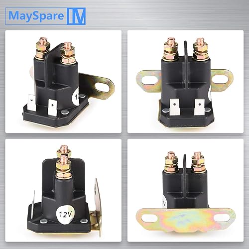 Miniatura 3 de MaySpare Solenoide de arranque compatible con tractor de césped John Deere AM133094, MTD 725-04439 Cub Cadet