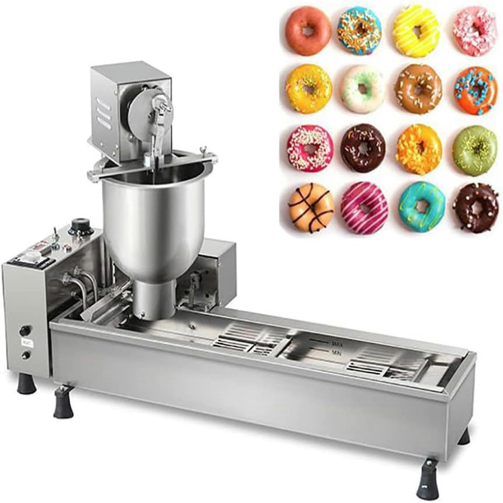 Máquina para Hacer Donas: Máquina Automática para Hacer Donas con Panel De Control Inteligente Y Tolva De 7 litros para Una Producción Eficiente.,