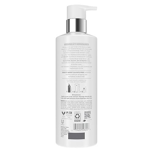 Miniatura 2 de Dove Derma Scalp Shampoo 1 ct Densidad Boost para 4 veces más plenitud visible, con glicerina, 16 oz