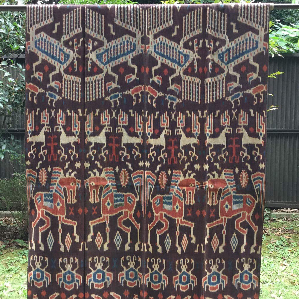 Amazon.co.jp: イカット スンバ島 インドネシアの本物 アンティーク 絣