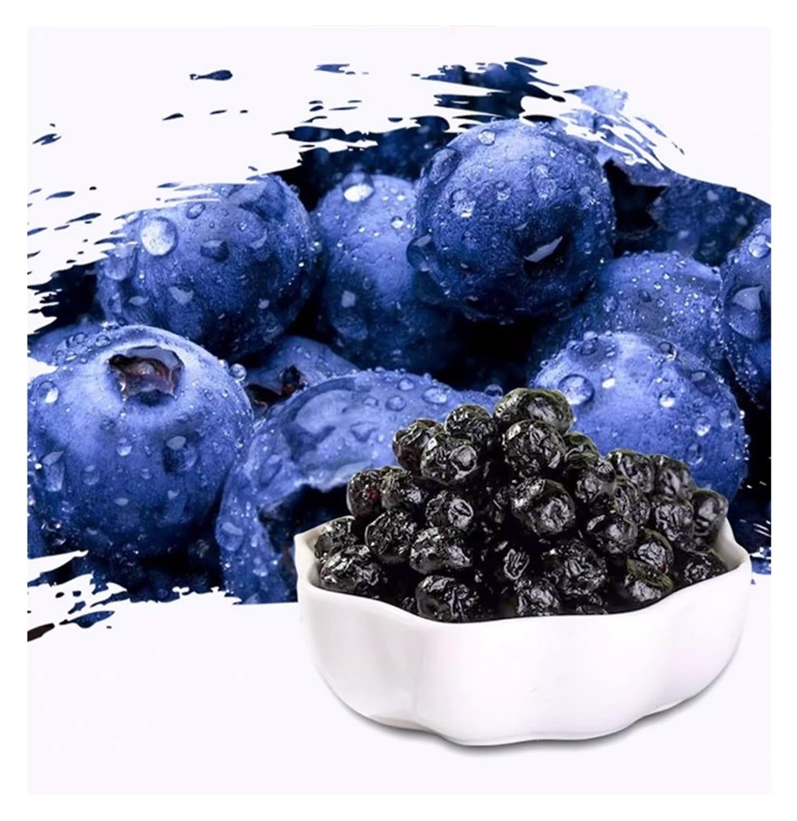Einzeln verpackte 250 g wilde getrocknete Blaubeeren, prall und süß-säuerlich, perfekt for Snacks im Büro oder in der Freizeit(4bag)