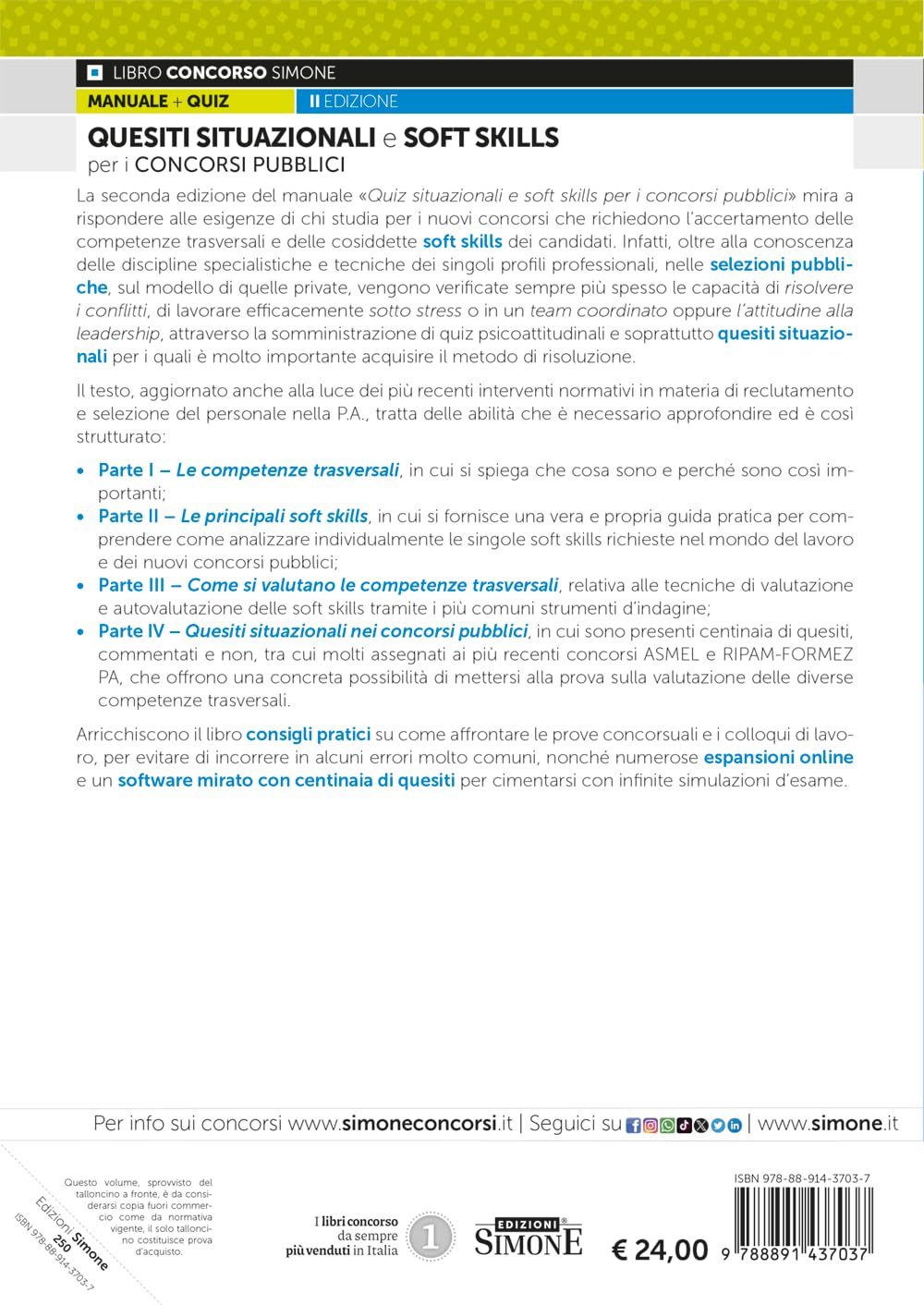 Quesiti situazionali e softskill per i concorsi pubblici. Con espansione online. Con software di simulazione