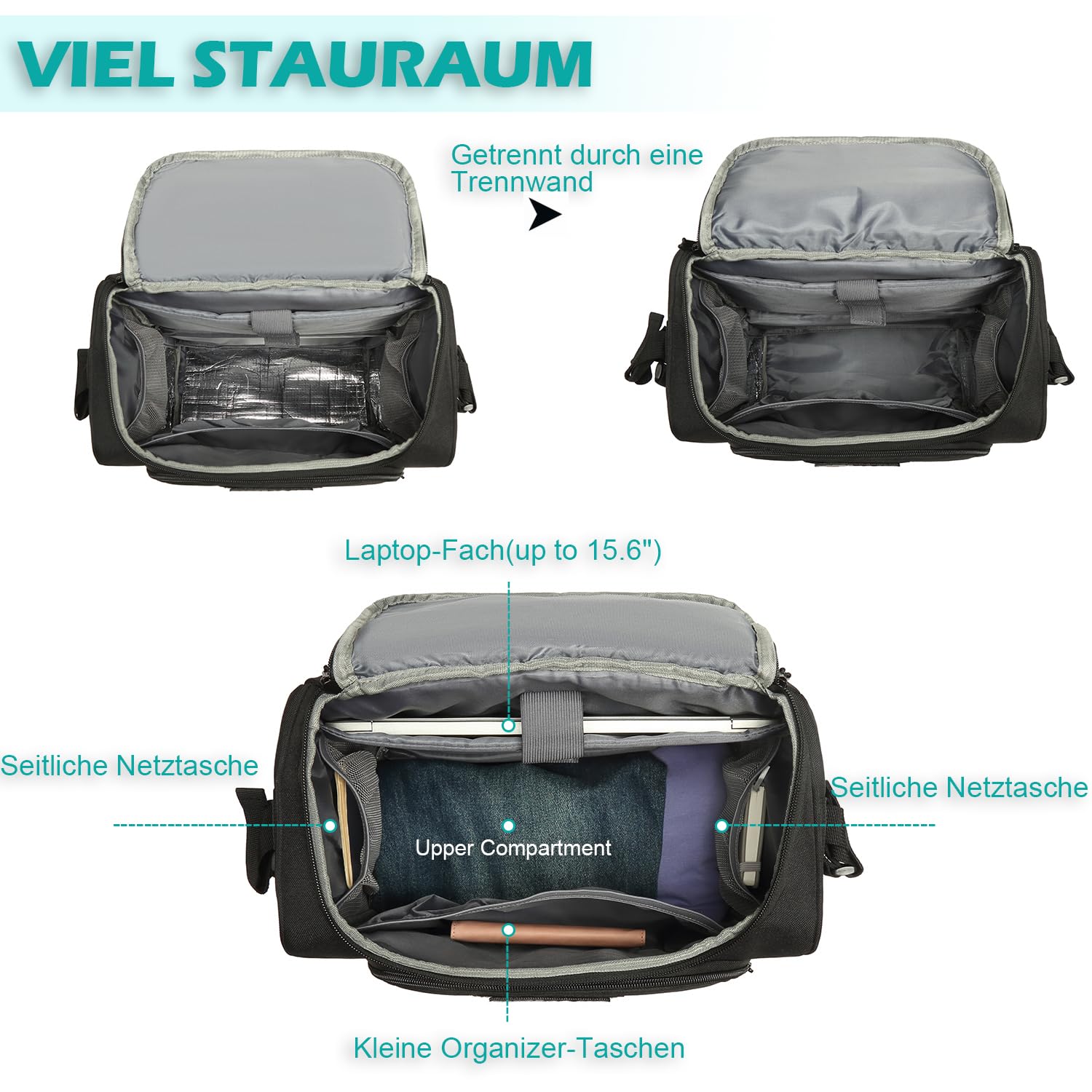 Bolsas para silla de ruedas, nailon, mochila para andador | Bolsa de almacenamiento para accesorios con bolsas para muletas y bolsa isotérmica