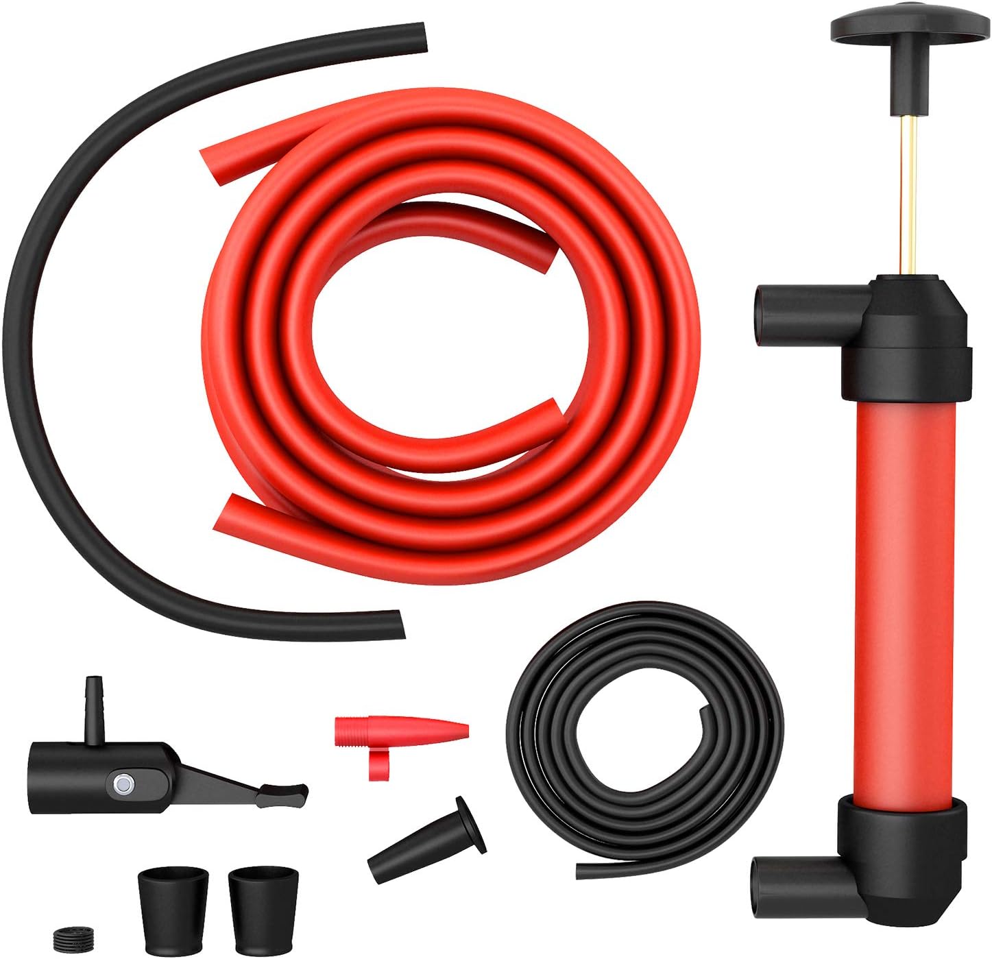 Advgears Multi-Purpose Siphon Hand Fuel Transfer Pump Kit for Gas, Oil, Gasoline, Air, Other Fluids