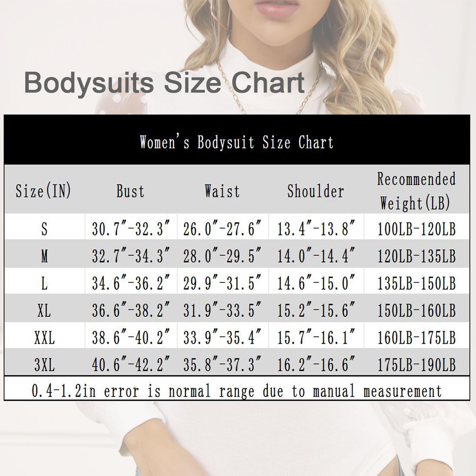 Body para mujer, cuello alto, lunares, malla transparente, manga larga, acanalado