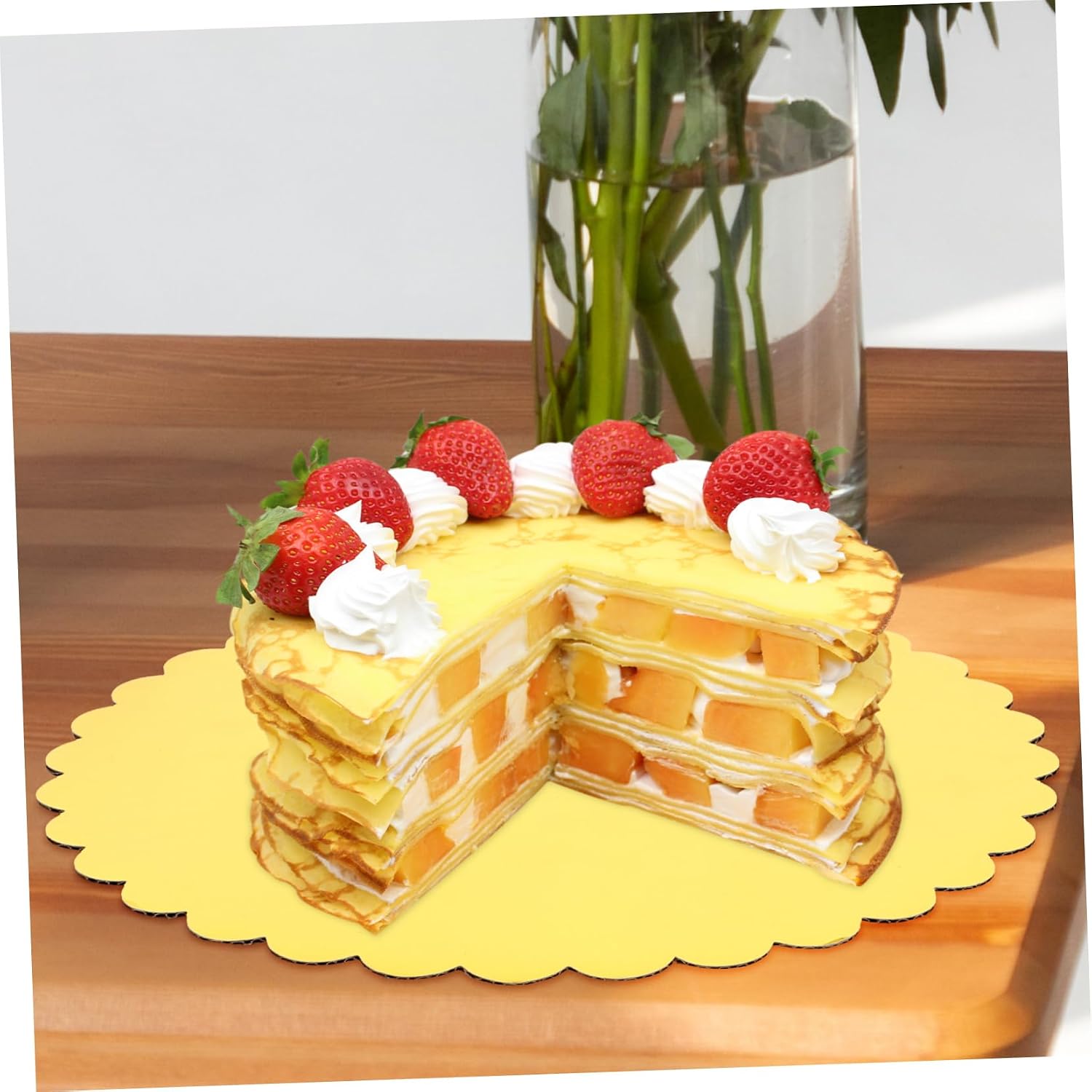 30pcs Round Cake Boards Cake Display Bases Sturdy Food Grade Paper for Decorating for Weddings Birthdays Holiday Parties
