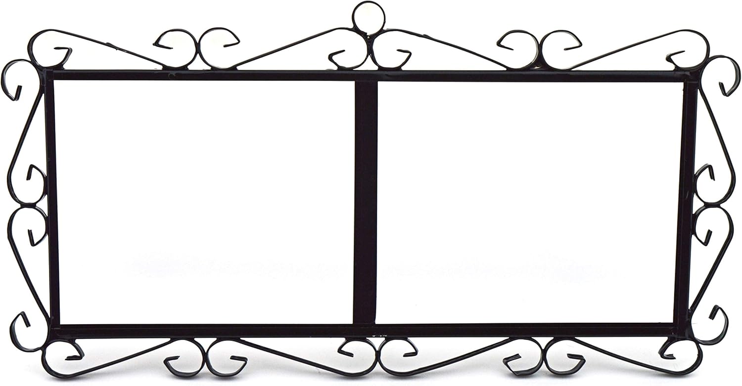 Black Iron Frame for Easy Wall Hanging for Tiles Garden Design (Frame for 5 Tiles) 15,94" x 8,27 x 0,39"