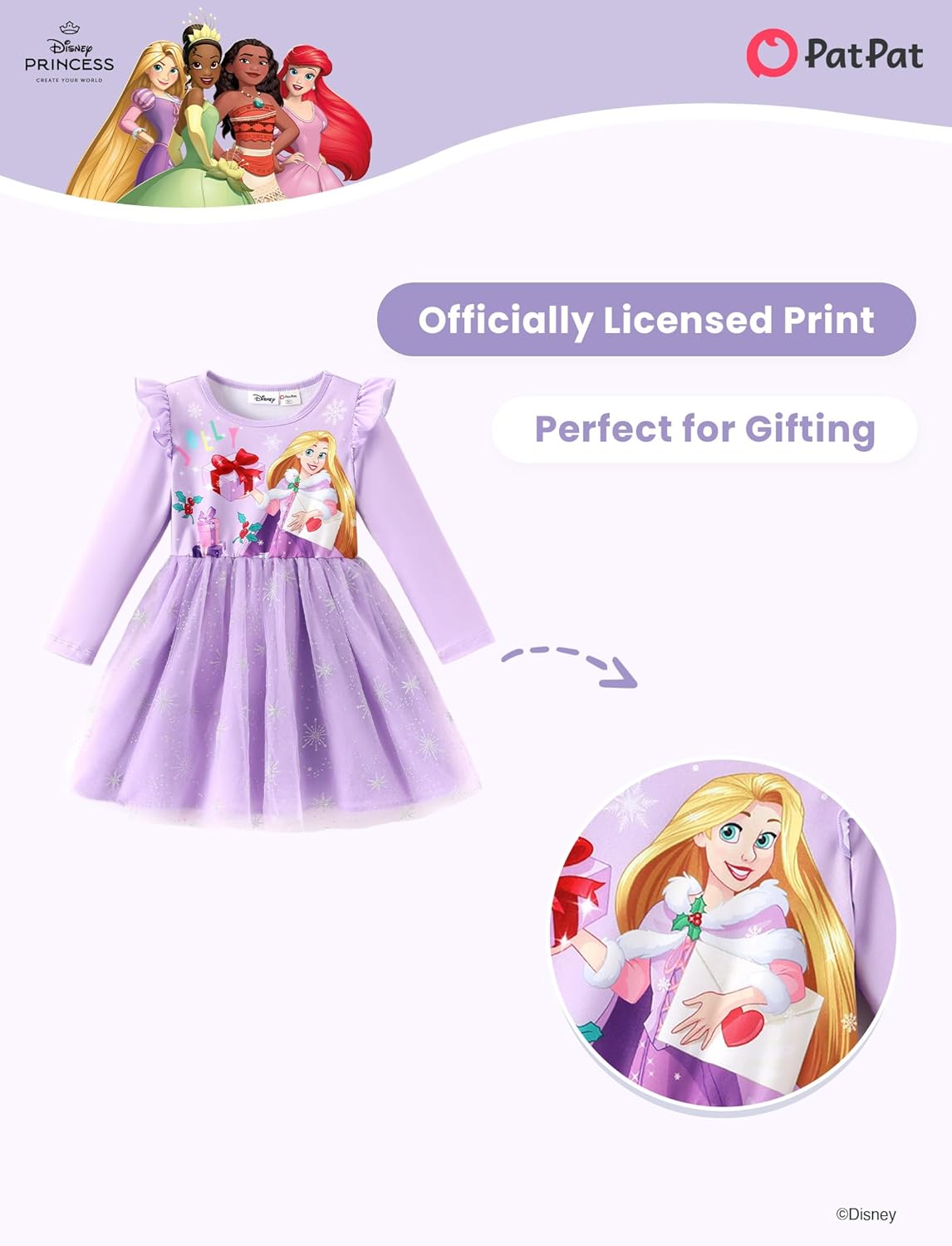 Disney Princess Frozen Minnie Mouse Dress Girls Sparkle Ruffle Tulle Tutu Birthday Party Fall Outfits Clothes Baby to Toddler - Image 5