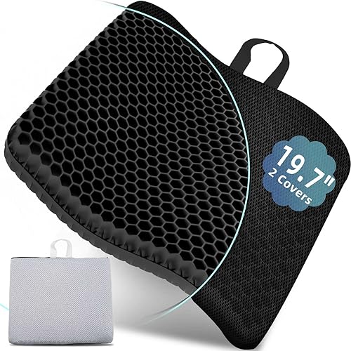 Cojín de gel súper grande y grueso para sentarse durante mucho tiempo, cojín de silla de oficina para automóvil, silla de ruedas, escritorio,