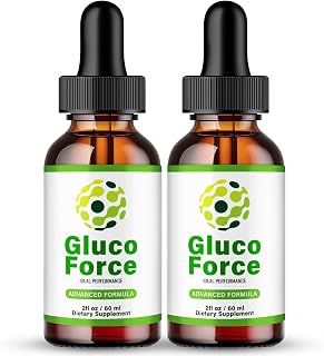 Gluco Force Drops, GlucoForce Blood Formula Support Supplement Liquid Drops - Maximum Strength, GlucoForce All Natural to Support Healthy Circulation, Stable Levels & Overall Health Reviews (2 Pack)