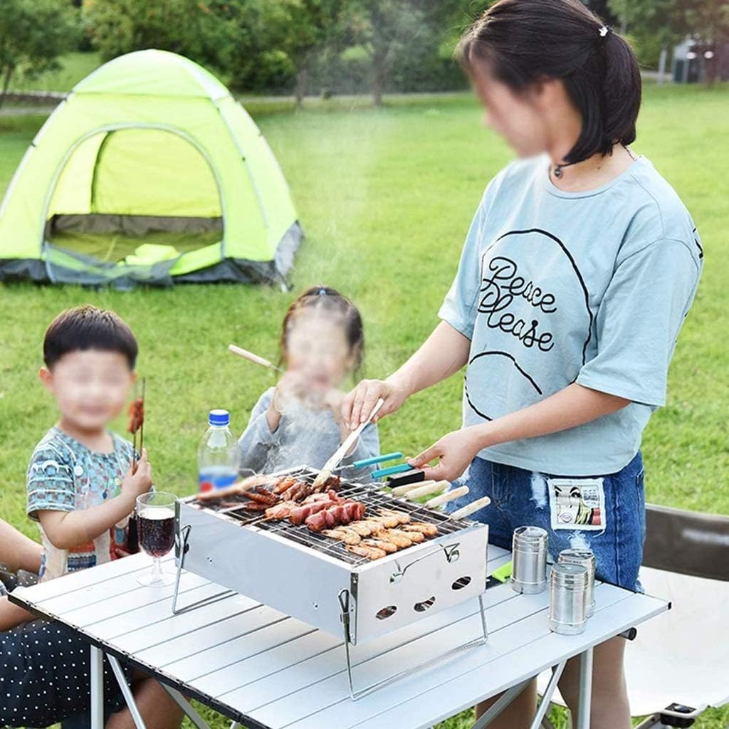 Stainless Steel Barbecue Shelf 3-5 People Household Grill Rack Outdoor BBQ Grill Charcoal Barbecue Stove