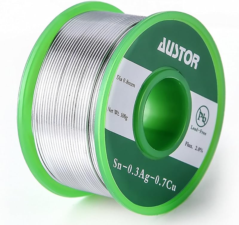 0.8mm Lead Free Solder Wire with Rosin Core, 100g