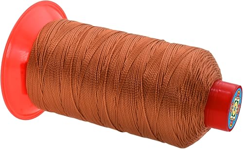 Miniatura 145 de Mandala Crafts Hilos de coser resistentes de nailon consolidado, hilo para tejer jeans de cuero, hilos de tapicería marina al aire libre, Beige