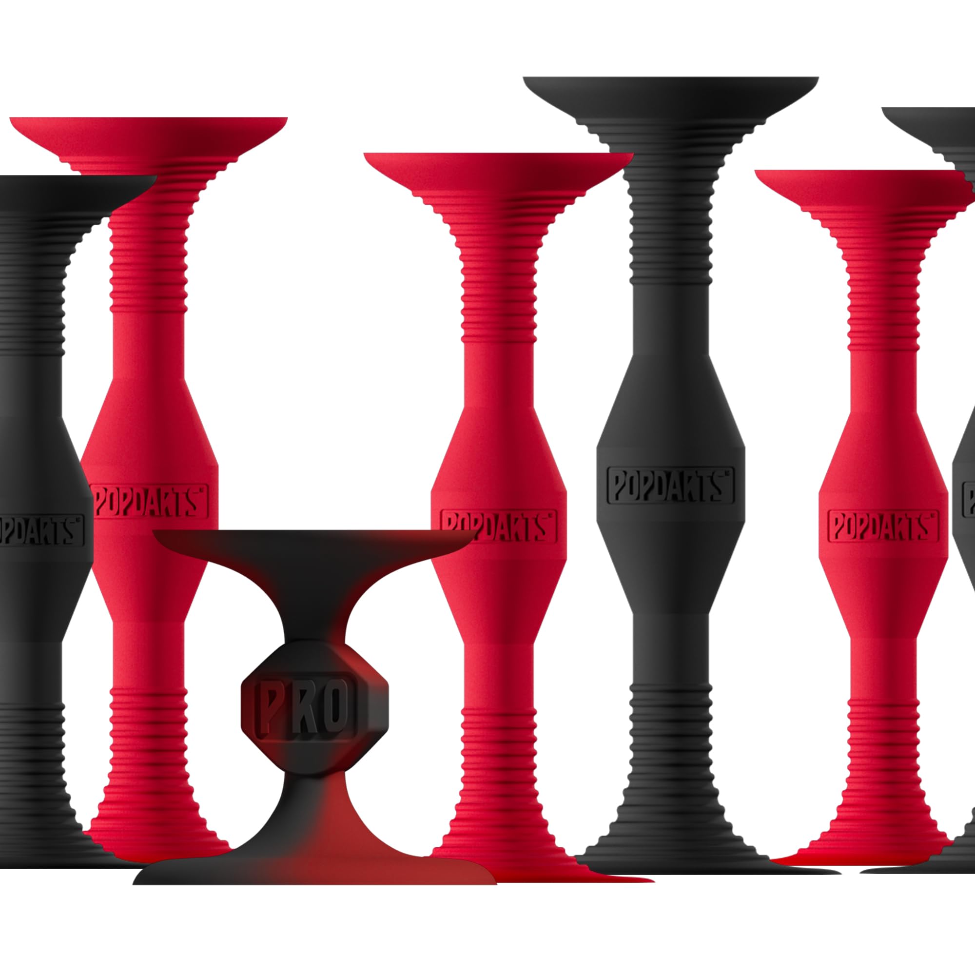 PopdartsPRO Pack Game Set (Red & Black) - Indoor, Outdoor Suction Cup Throwing Game - Competition with a POP