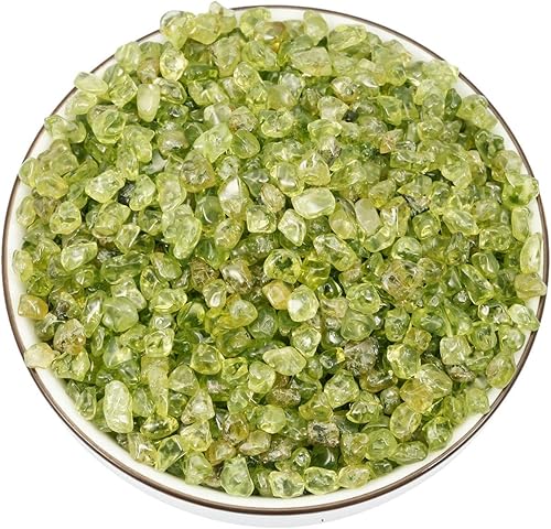 Nupuyai Chips de peridoto irregular de 1 libra para decoración del hogar y fabricación de joyas