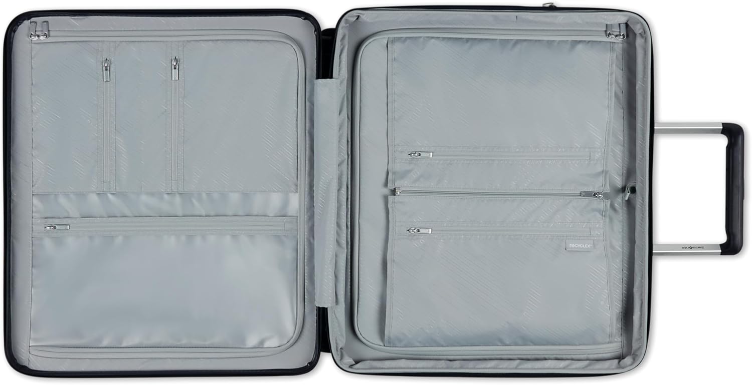 Samsonite Elevation Plus - Medium Hardside Luggage - Scratch Resistant Polypropylene Shell, RightHeight™ Adjustable Handle, Integrated AirTag Holder, TSA Lock, WetPak™ Compartment - Midnight Blue