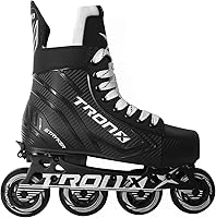 TronX Stryker Adjustable Inline Hockey Skates - Youth Junior Intermediate Senior Roller Skates w/ Hi-Lo Chassis & ABEC-9 Bearings