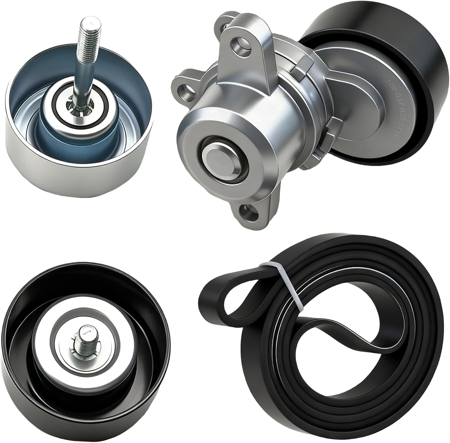 Serpentine Drive Belt Tensioner Component Kit 90K-39155 for Nissan Maxima 2009 2010 2011 2012 2013 2014 2015 for Nissan Murano 2009-2014 for Nissan Altima 2007 2008 2009 2010 2011 2012 39155 K070669