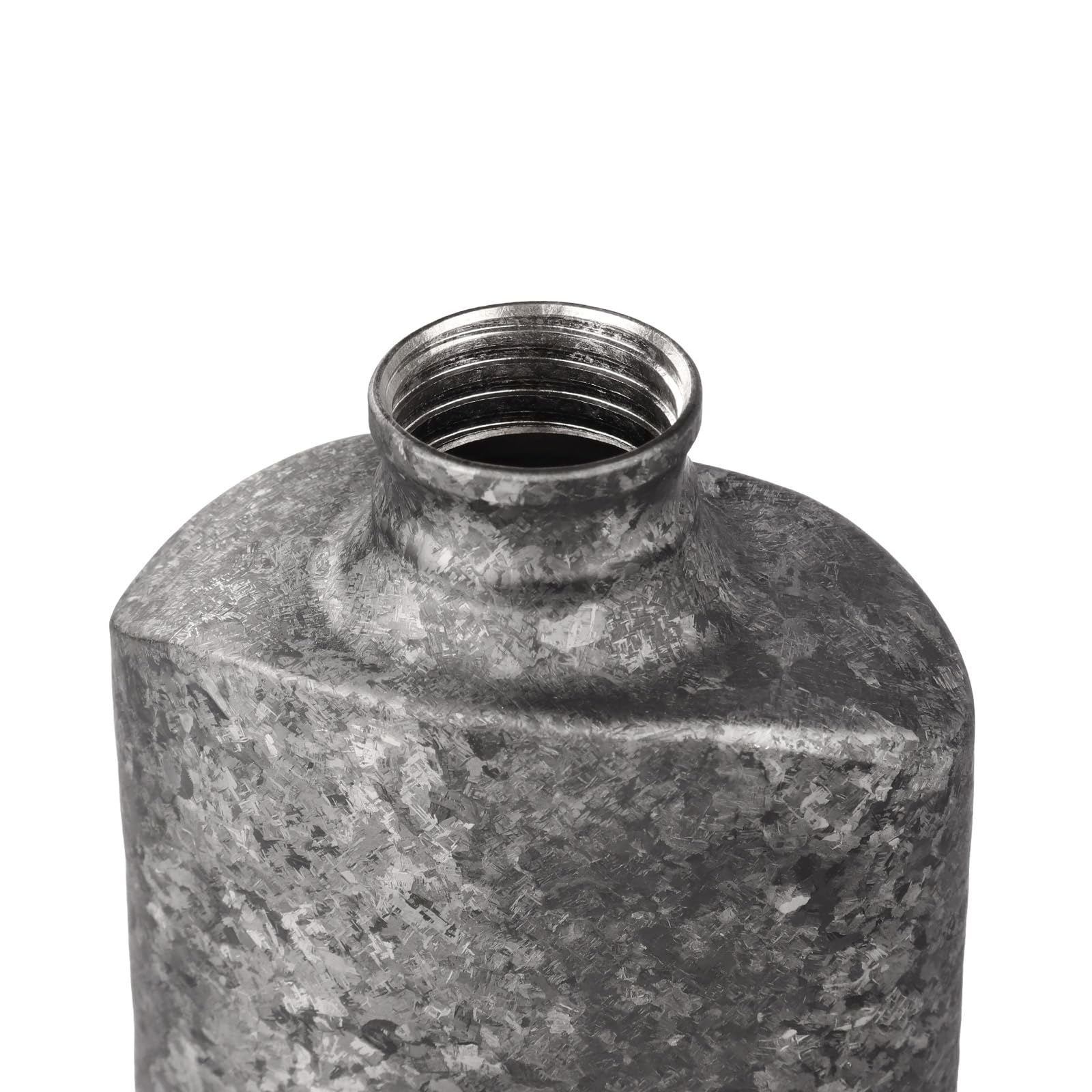 SILVERANT Titan-Trinkflasche, ultraleichte einwandige Flasche, auslaufsichere, schlanke Sportflasche für Wandern, Camping, Reisen und Büro, schwarz kristallisiert (800, Milliliter)