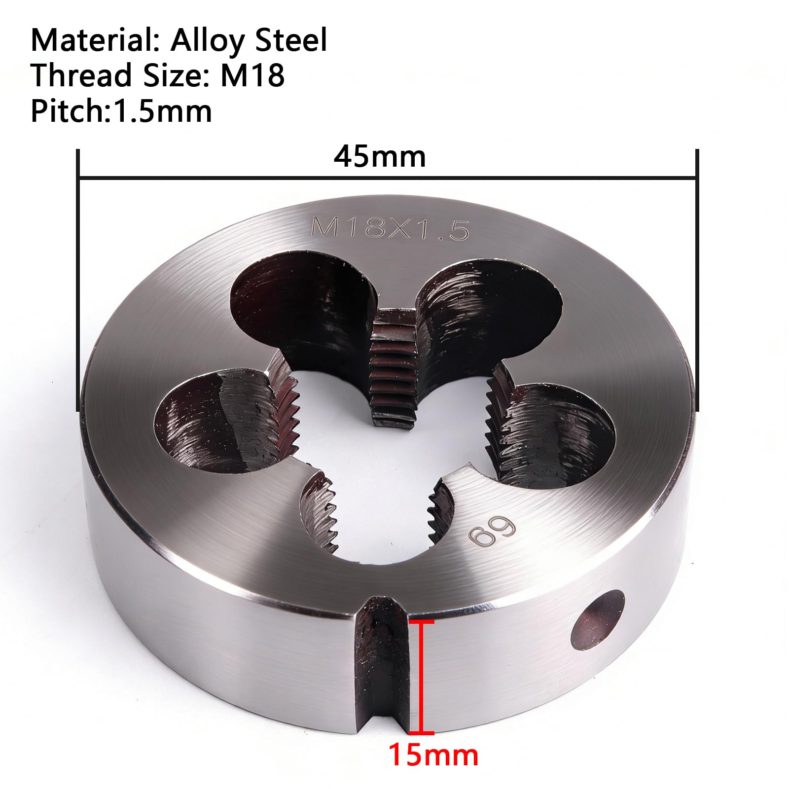 ATOPLEE 1pc M18 Metric Right Hand Thread Die,M18 X 2.0mm — Amazon image 2