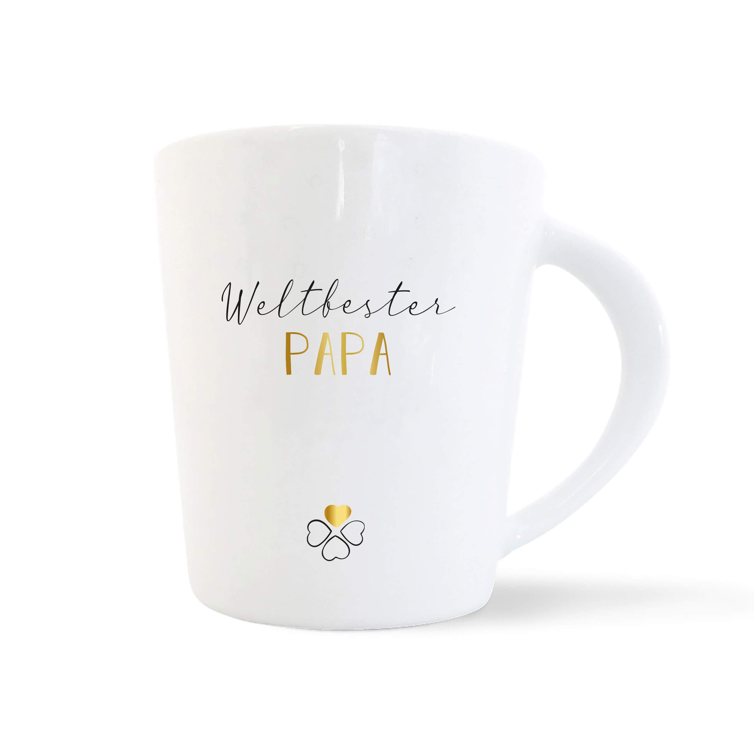 mintkind® Kaffeebecher Weltbester Papa | Porzellan Kaffee Becher Tasse Weiß | Geschenk für Vater zum Vatertag, Geburtstag, Ostern, Weihnachten & Als Dankeschön | Geschenkidee Teetasse