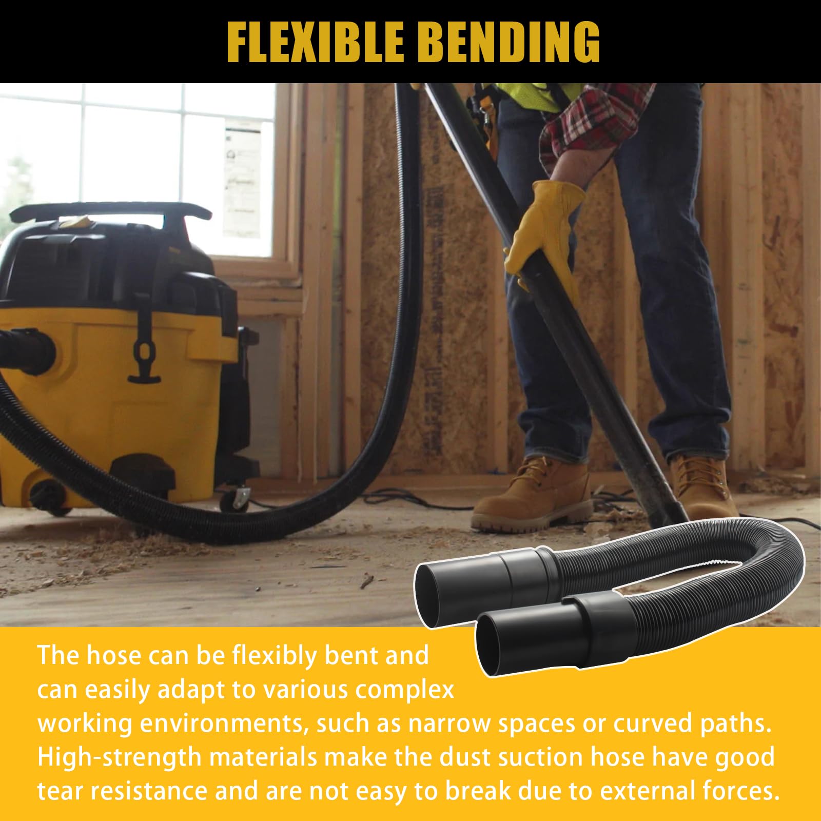 DXVA19-2500 Vacuum Hose Fits for Dewalt Vacuum Hose 1-7/8 x 7