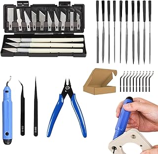 Rukjmqi 3D Printing Tool Kit | Professional Model Tools,Portable 3D Printer Set Includes Tweezer, Deburring Tool, Plier fo...