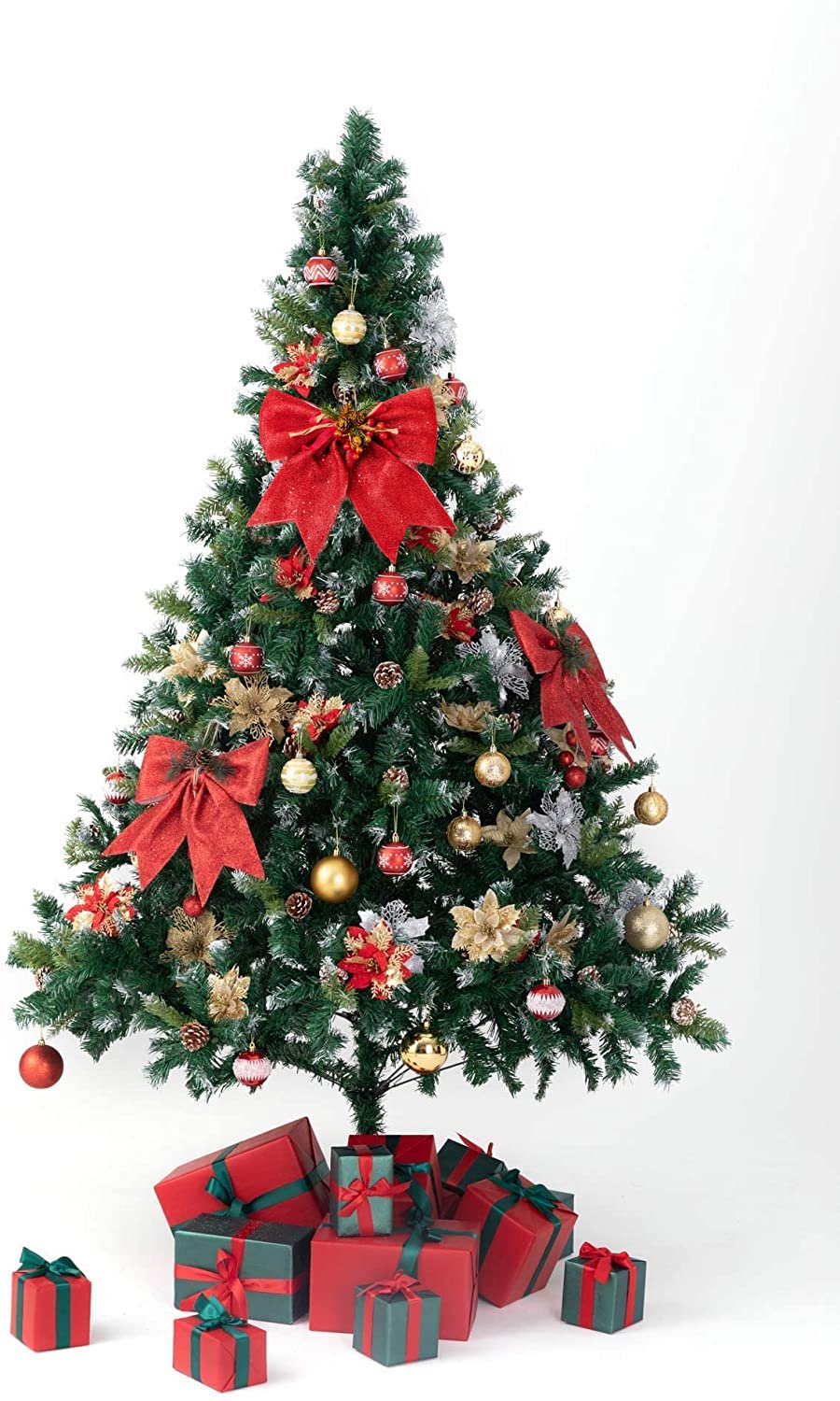 人工クリスマスツリー 赤リボン Amazon.co.jp: レッドクリスマスリボン 花輪用松ぼっくり付き