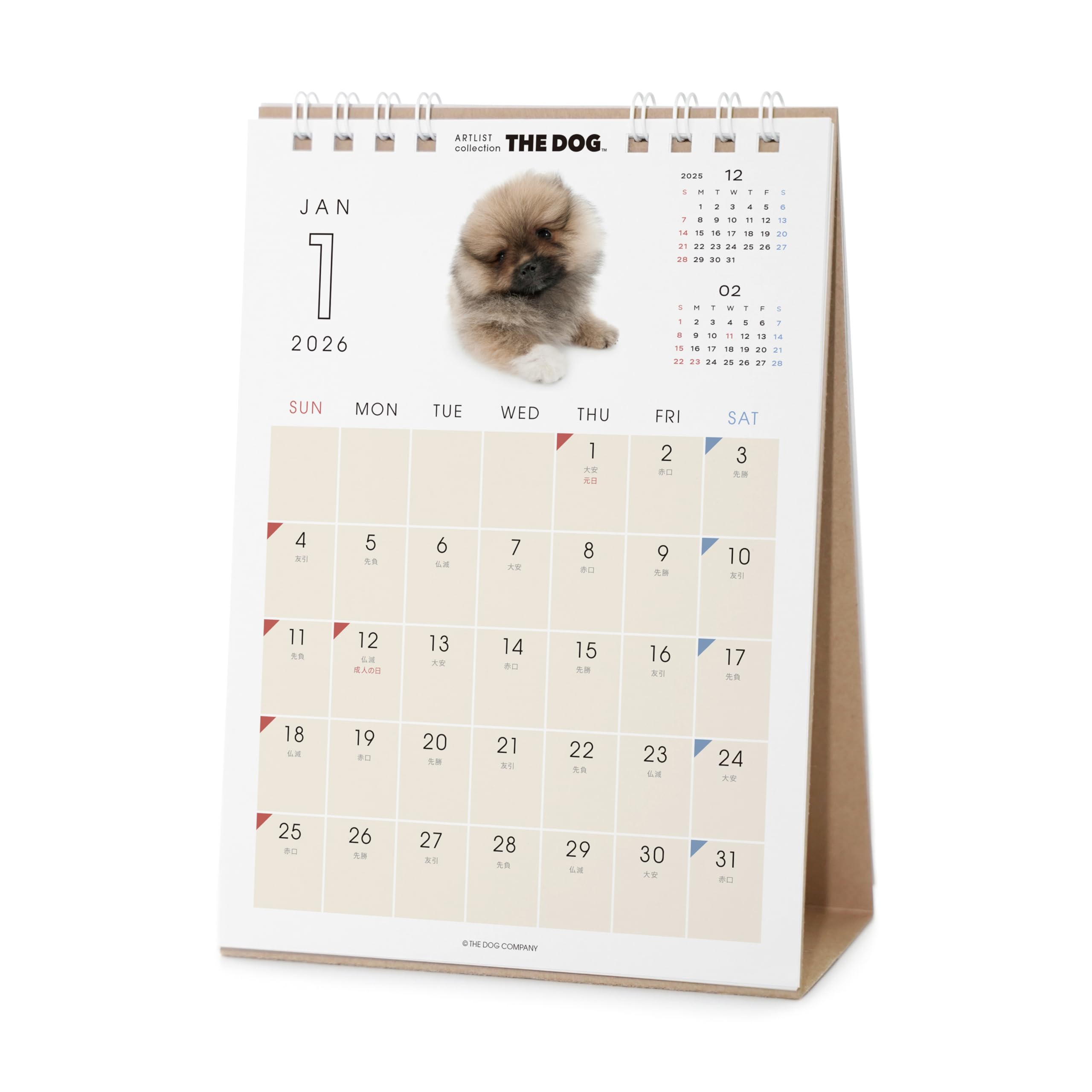 Amazon | THE DOG カレンダー 2026 卓上 [ポメラニアン] | カレンダー