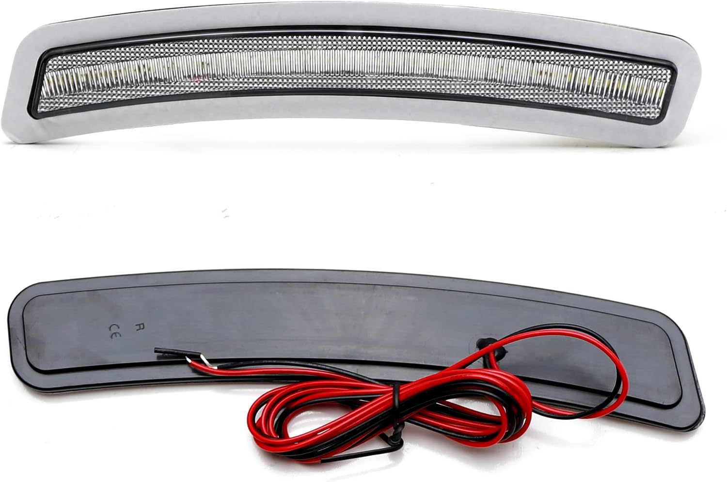 iJDMTOY Clear Lens Amber Full Strip LED Front Bumper Reflector Replace Side Marker Lights Compatible With BMW 2019-26 G20 3 Series 320i 330i 340i, 2020-26 G22 4 Series 420i 430i 440i 2d ONLY