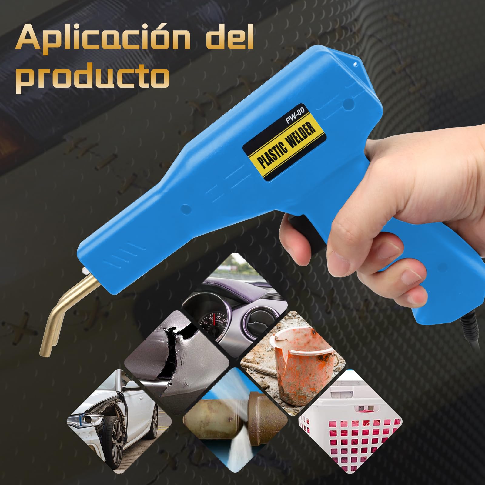 Soldador De Plástico, Grapadora Caliente, Máquina De Soldadura Pistola Para Grapas De Plastico Maquina De Reparacion De Pvc Herramientas De Reparacion De Parachoques De Coche