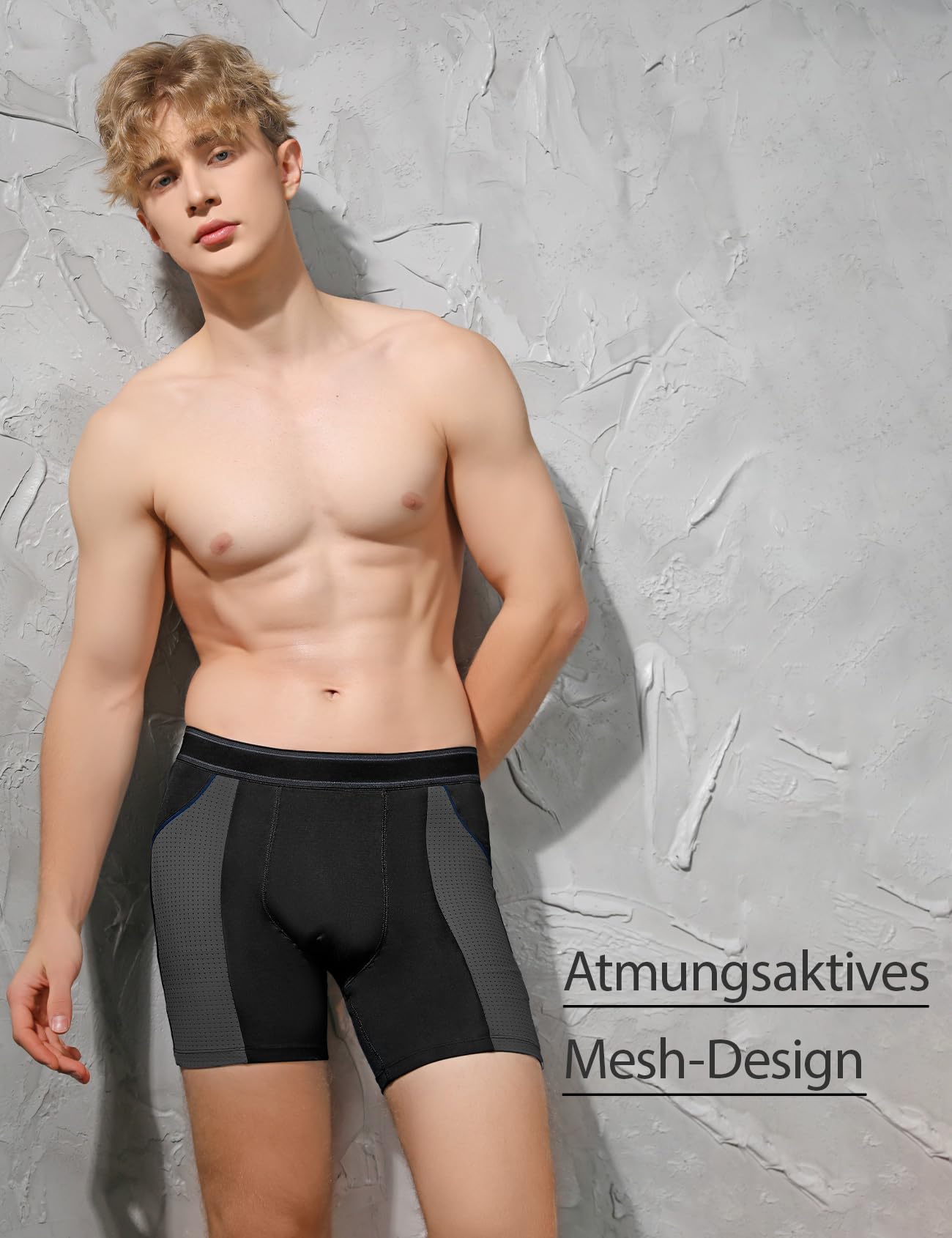 Carer 4er Pack Bambus Inkontinenz Boxershorts Herren, 100ml Absorption Waschbare Wiederverwendbare Inkontinenz Unterwäsche Leichte Atmungsaktive Auslaufsichere Unterhosen, Schwarz Blau Größe XL