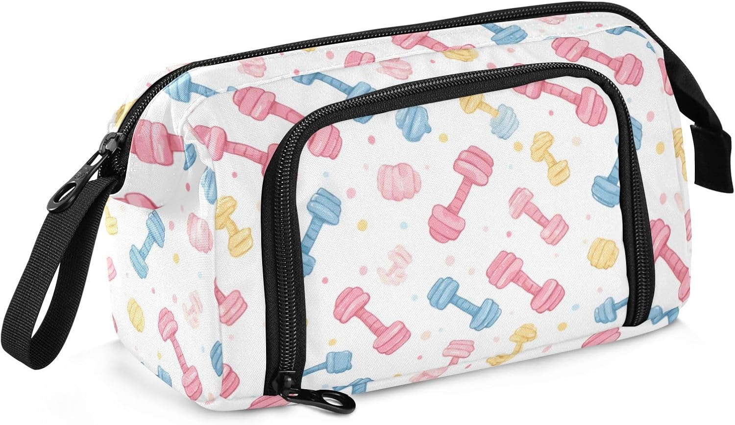 Big Capacity Pencil Case Pouch Pen Case Cute Dumbbell Design Stationery Bag School College Office Organizer for Teens Adults Student