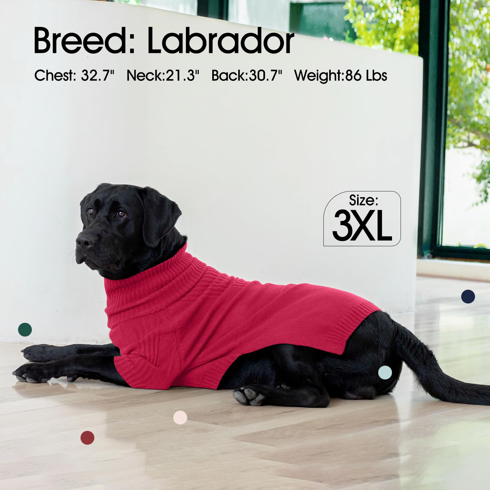 IECOii Maglione per cani,maglione dolcevita per cani per Natale,caldo maglioni per cani di taglia piccola media grande e gatti,Felpe per cani autunno inverno per Chihuahua, Bulldog francese,Labrador