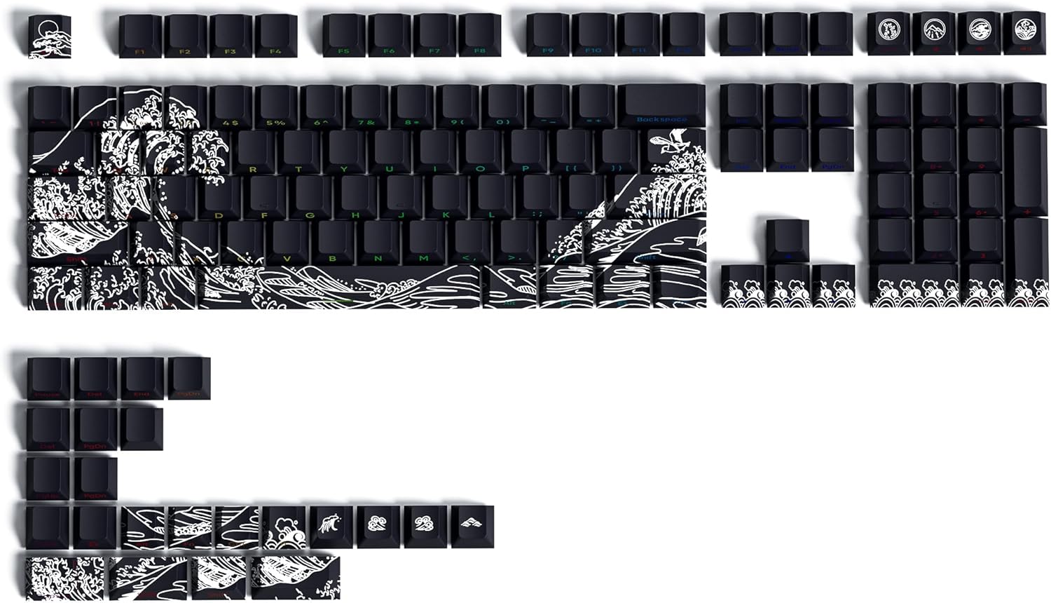 Amazon.com: XVX Shine Through Keycaps - PBT Dye Sub Keycap Set, Side ...