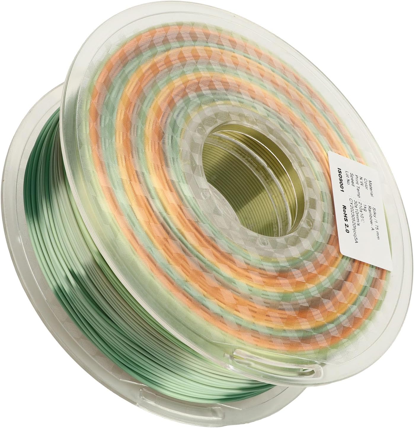 Silk PLA Filament, Consumables Smooth and Strong Toughness No Clogging Gradient 3D Printer PLA Filament Continuous Feed