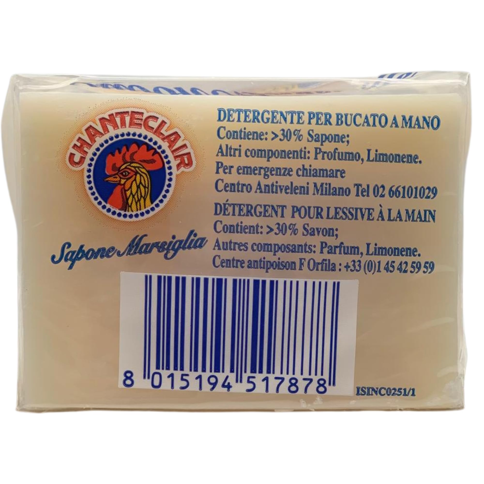 Sapone Marsiglia Bucato a Mano Formato Cubo 250g (6 Confezioni)