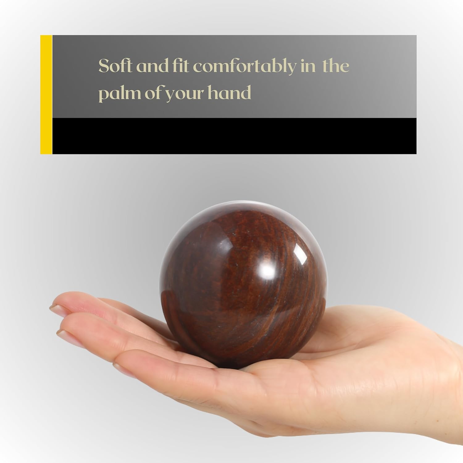 Handmade Brown Jasper Stone Sphere with Brass Stand & Vintage Magnifying Glass Pendant Natural Gemstone Crystal Ball for Home Decor, Desk & Collectors