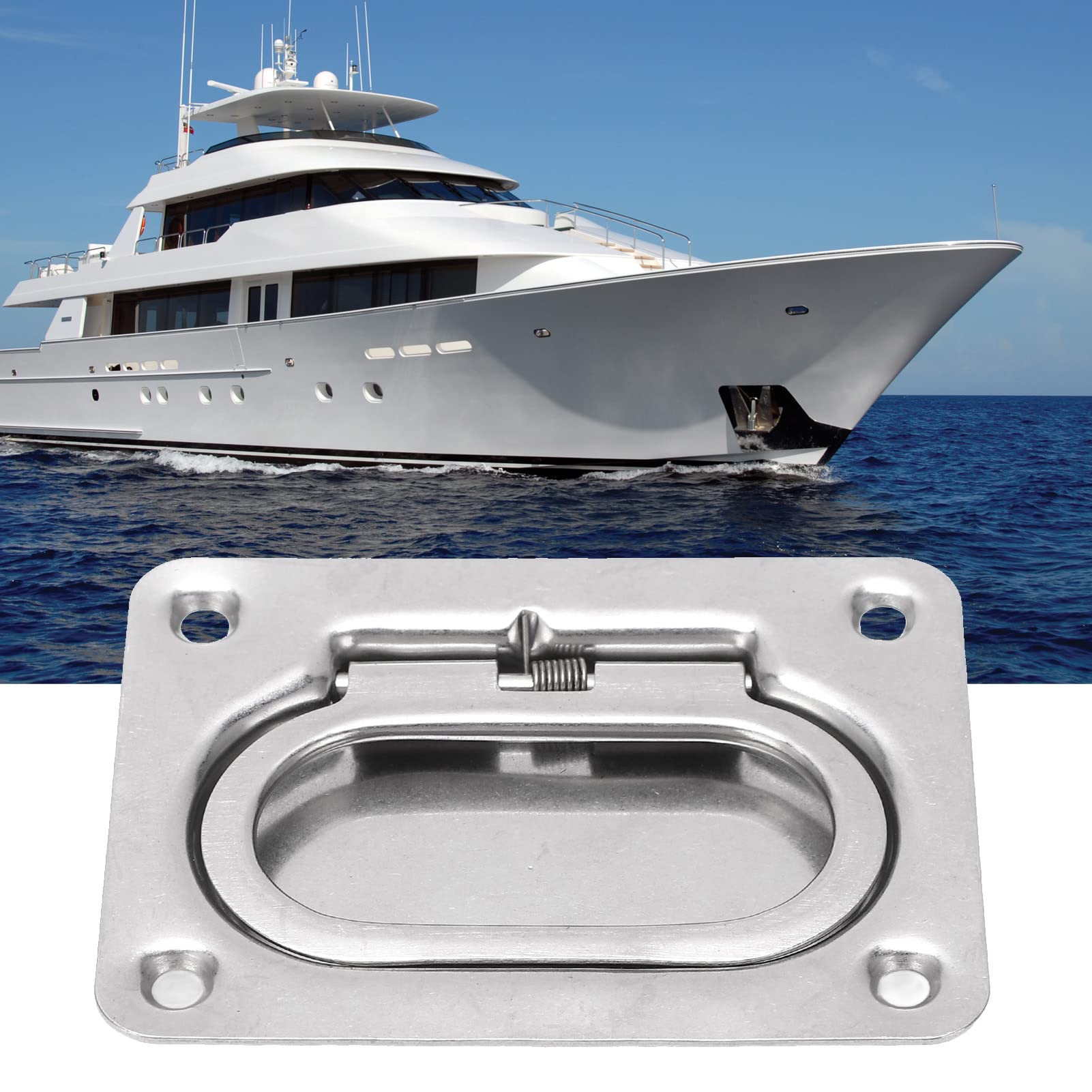 Boat Floor Stainless Steel Flush Ring Pull Handles - Square Recessed ...
