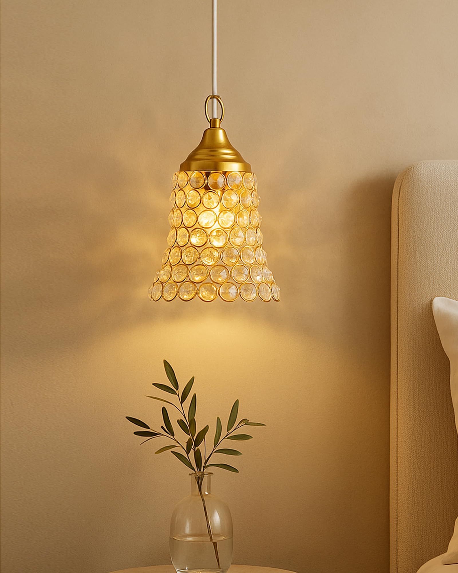 Homesake® Crystal Hanging Pendant Bell Light, pendent Light, Hanging lamp-image-26