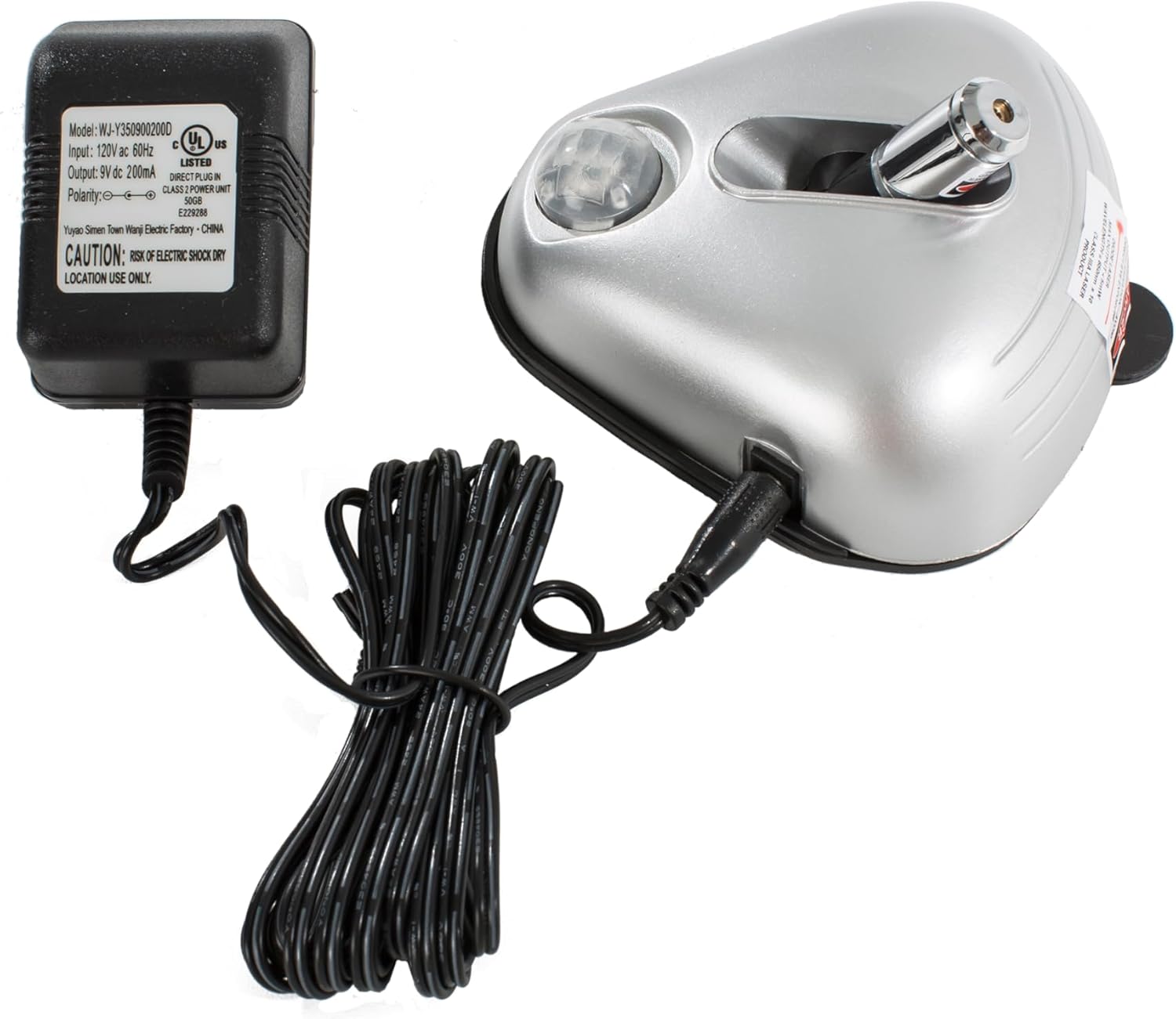 Maxsa 37310 Park Right Single Laser Parking Guide for One-Car Garage, Adjustable Laser, Motion Activated, AC Adapter & Battery Backup, Universal Car and SUV Parking Guide, Silver