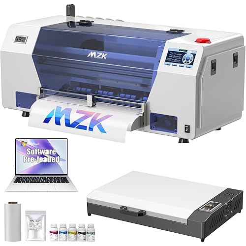 MZK A3 Plus XP600 DTF Printer,Automatic Time Cleaning Maintenance printhead+Ink Anti-Clog Design,2X-Speed Compared to L1800,5" LED Multi-Function Display,Film Cutter,Gift Ink 2 Years