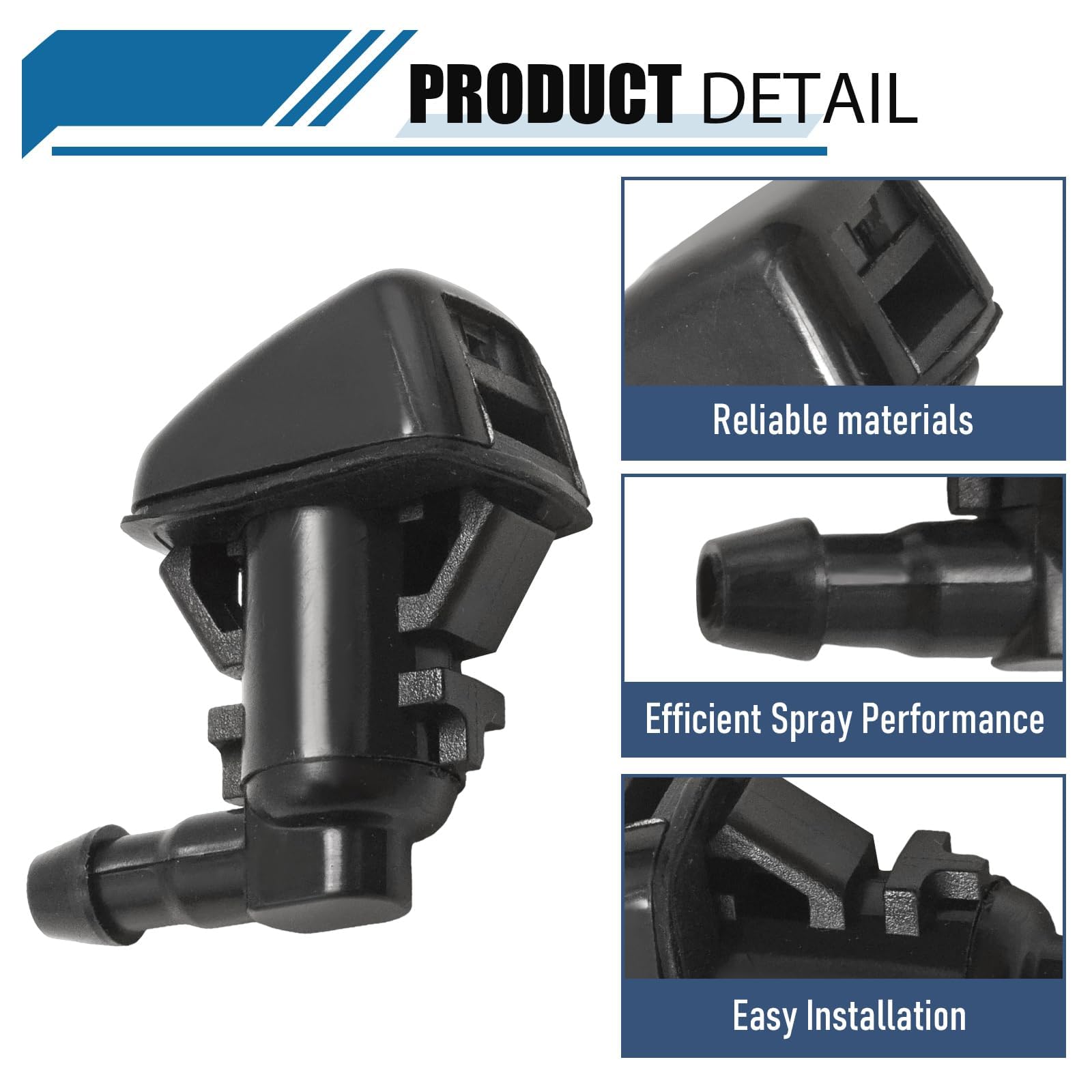 2 ugelli per tergicristalli 8265A127, ricambio per Jeep Grand Cherokee 2005-2013, sostituisce 8265A127