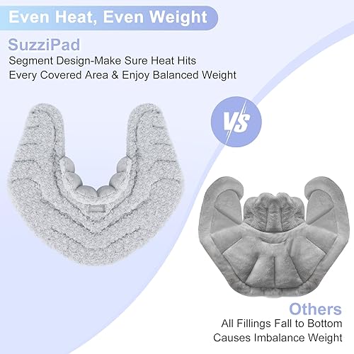 Miniatura 5 de SuzziPad Almohadilla térmica para microondas para cuello y hombros, almohadilla térmica para el cuello en microondas para aliviar el dolor y