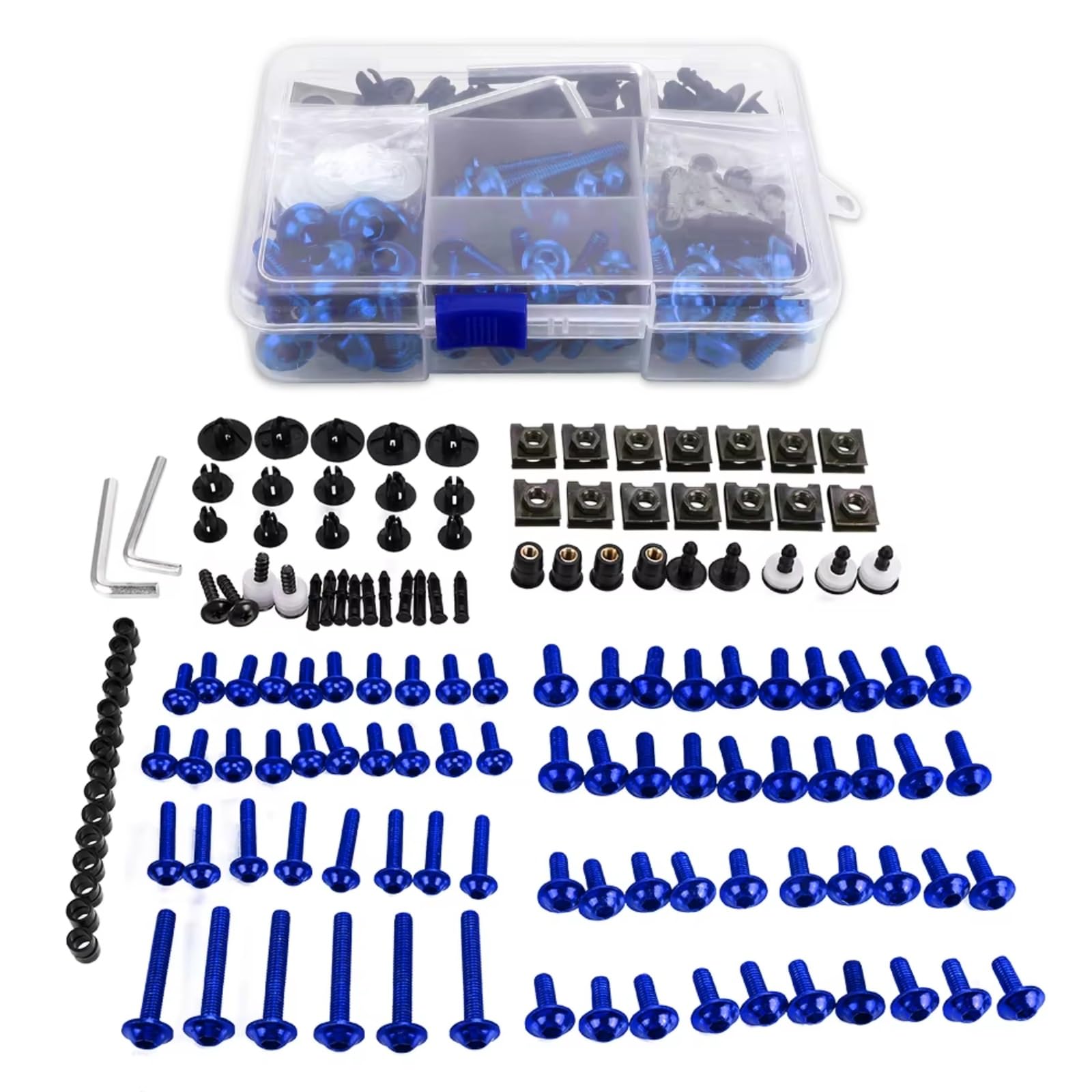 Kit Completo Bulloni Compatibile Con Per R1150 R1150GS R1150RS R1150RT UN Set M6 Per M5 Kit Bulloni Carena Carrozzeria Elementi Fissaggio Viti Dado(Yellow)