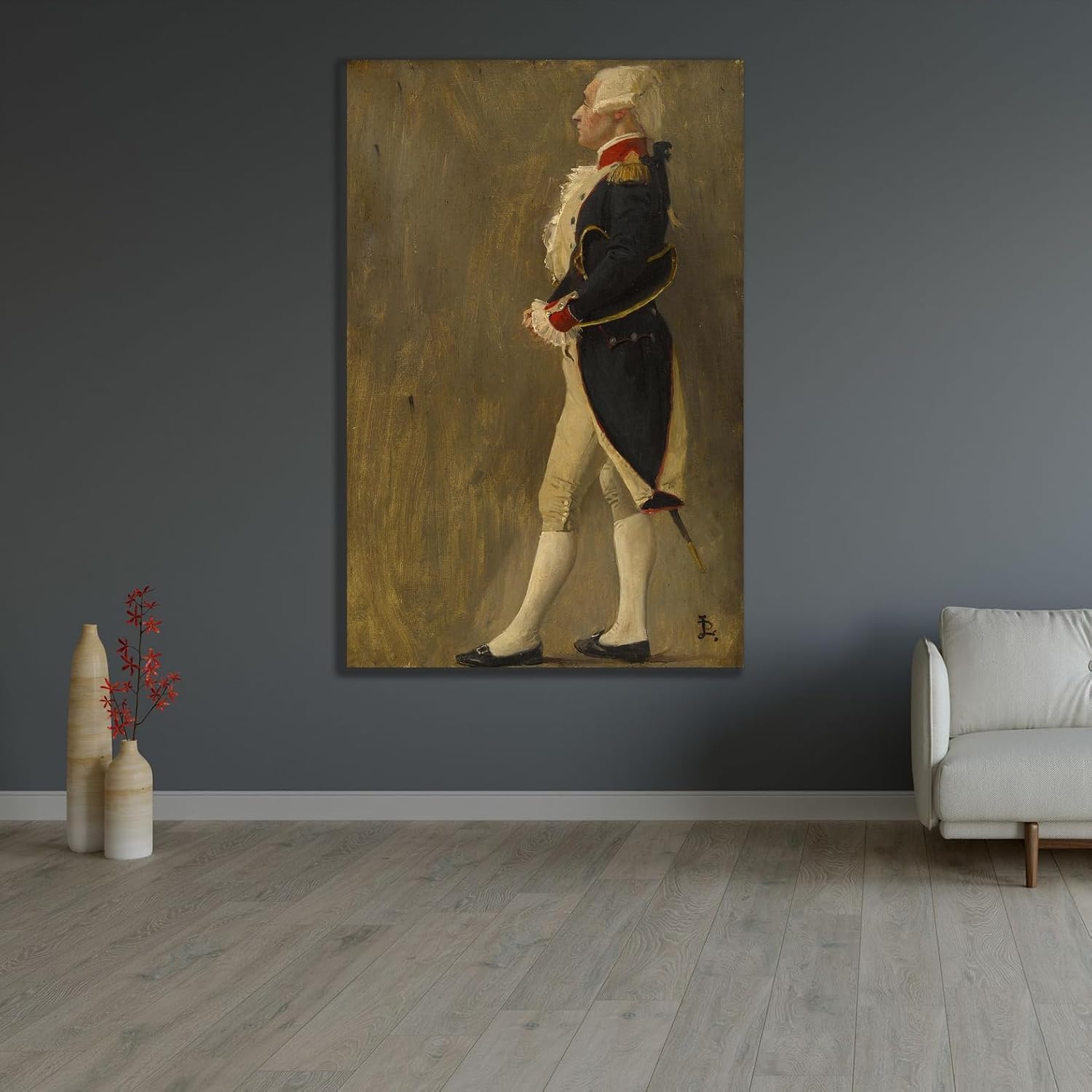 ArtDirect The steel vault, silhouette of the Marquis de Lafayette (1889) Unframed Art Print Giclee Poster by Jean-Paul Laurens - Ready for Framing with Customization Sizes 7x10, 9x14, 13x20, 24x36, 31x48 and 39x60 inches