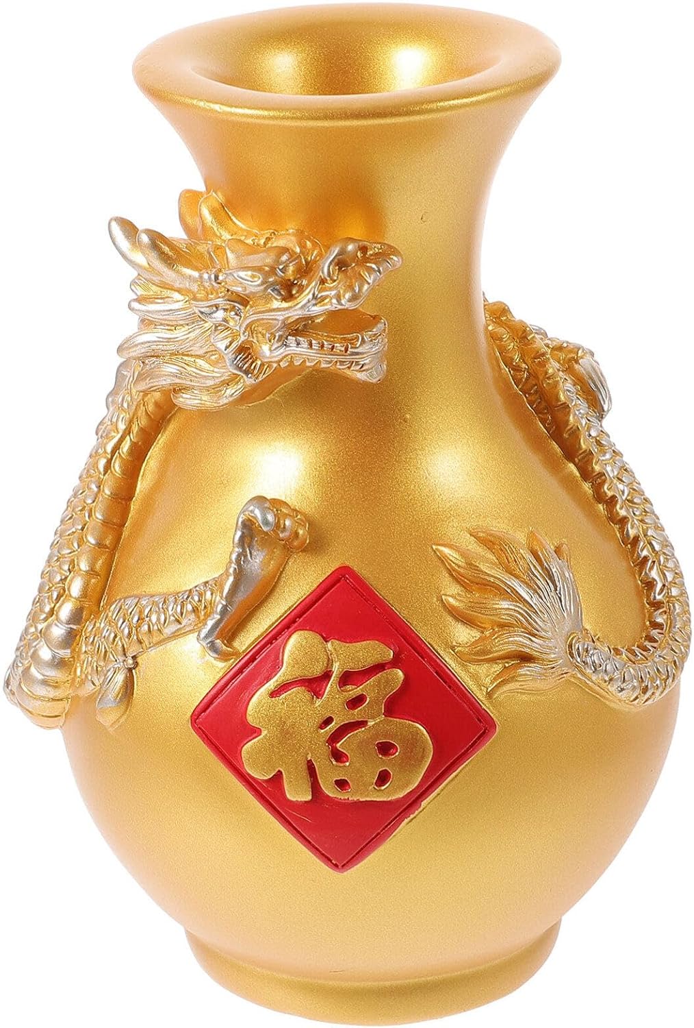 MAGICLULU Dragon Resin Flower Vase Vintage Decor for Dried Flower Arrangements Elegant Table Centerpiece for Living Room Bedroom Present for Dragon Year