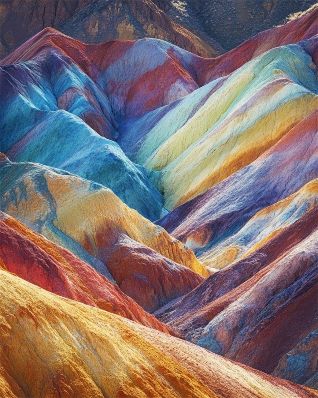 Kits De Bordado Con Chaquiras Montaña Arcoíris Paisaje 9CT 30x40cm