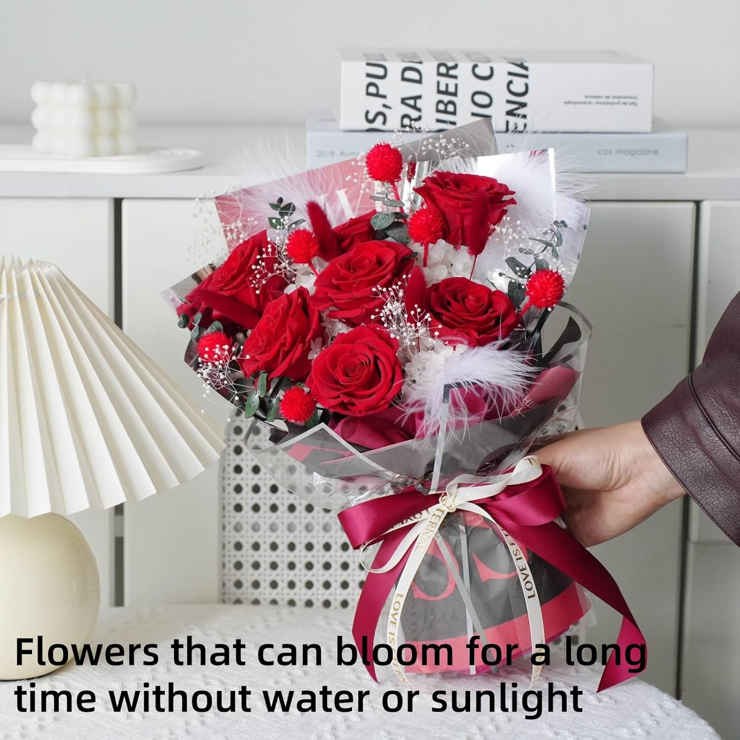 Preserved Flowers Bouquet, Flowers for Delivery Prime,100% Real Roses That Last Up to 3 Years, Gift for Her: Birthday Christmas Valentine's Day Mother's Day,Christmas, Room Decorations - Image 3